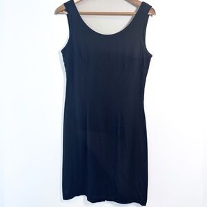 Vintage Jody California Crepe Sleeveless Scoop Neck Little Black Mini Dress